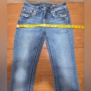 Miss Me Embellished Bootcut Jeans Size 27 Medium Wash